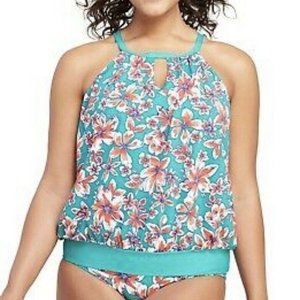 Lands' End Blouson Tankini Top 18W